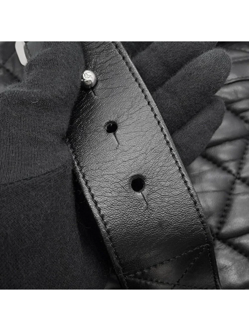 Chanel Backpack CC Logo Quilted Coco Leather Black - Picture 9 of 10